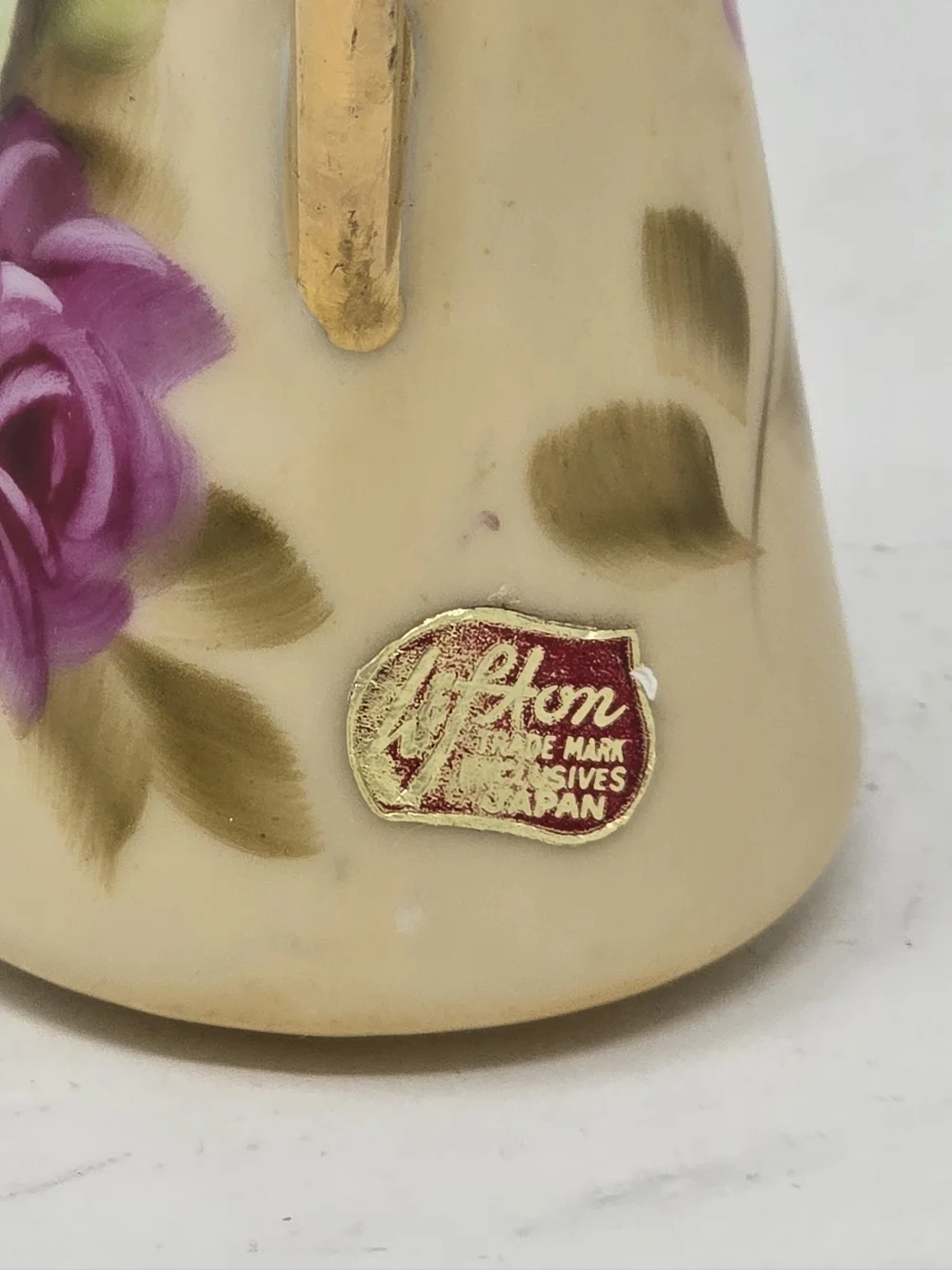 Vtg Lefton 2763 China‎ Heritage hand painted rose mini pitcher vase cottagecore